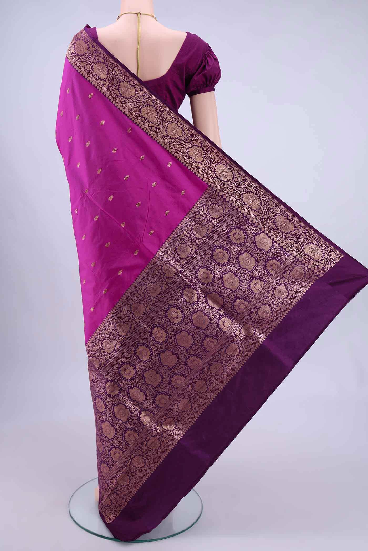 Pink Banarasi Katan Silk Saree