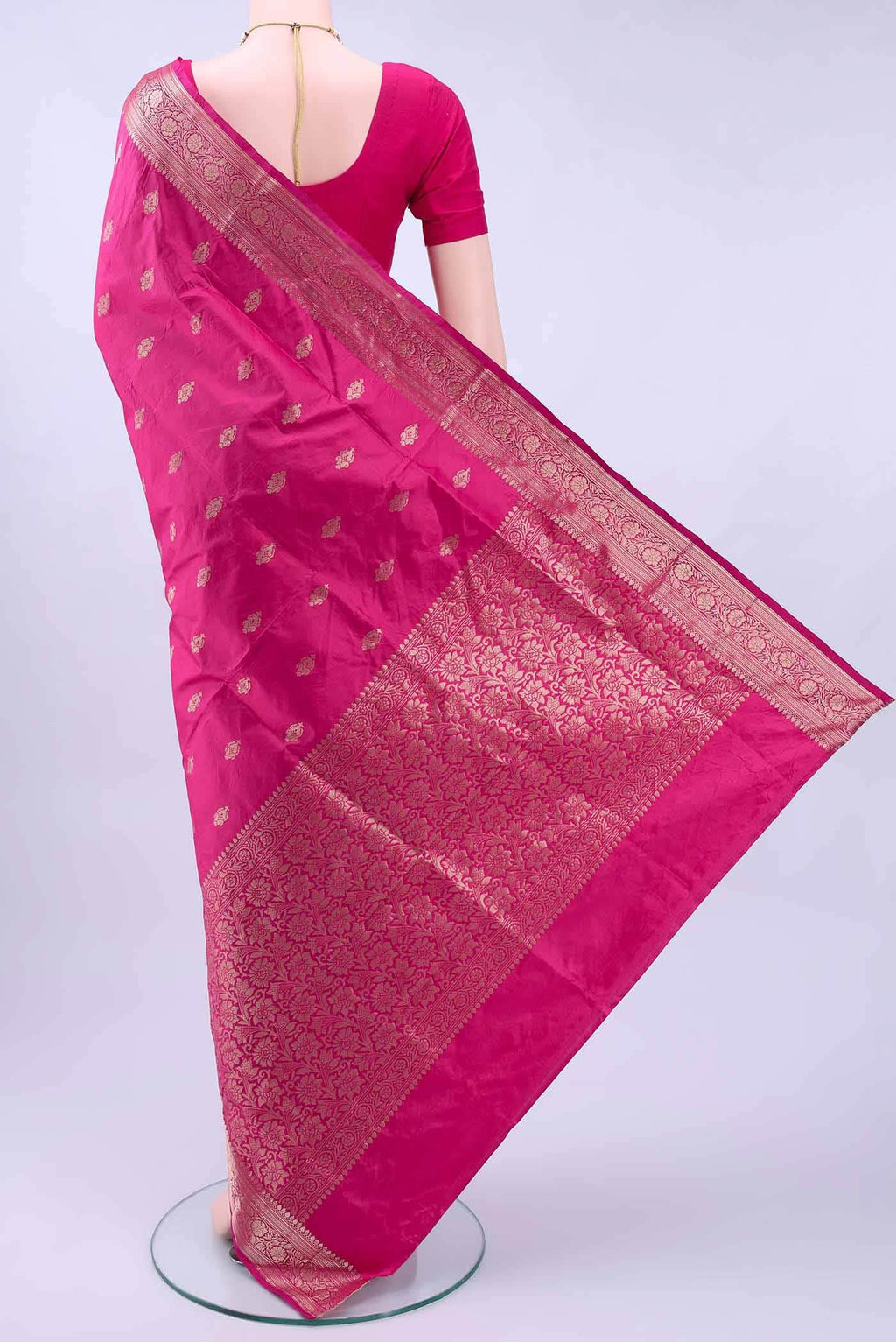 Pink Banarasi Katan Silk Saree