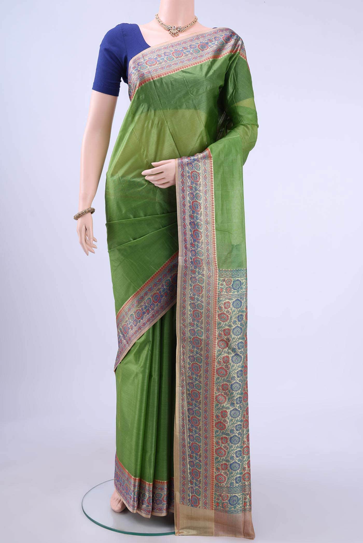 Light Green Banarasi Silk Saree