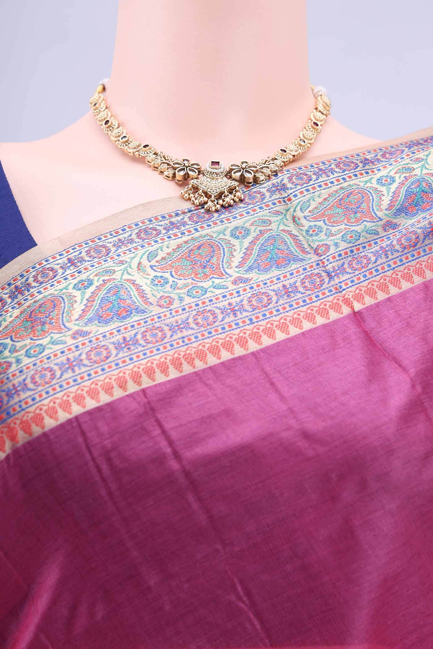 Rani Pink Banarasi Silk Saree