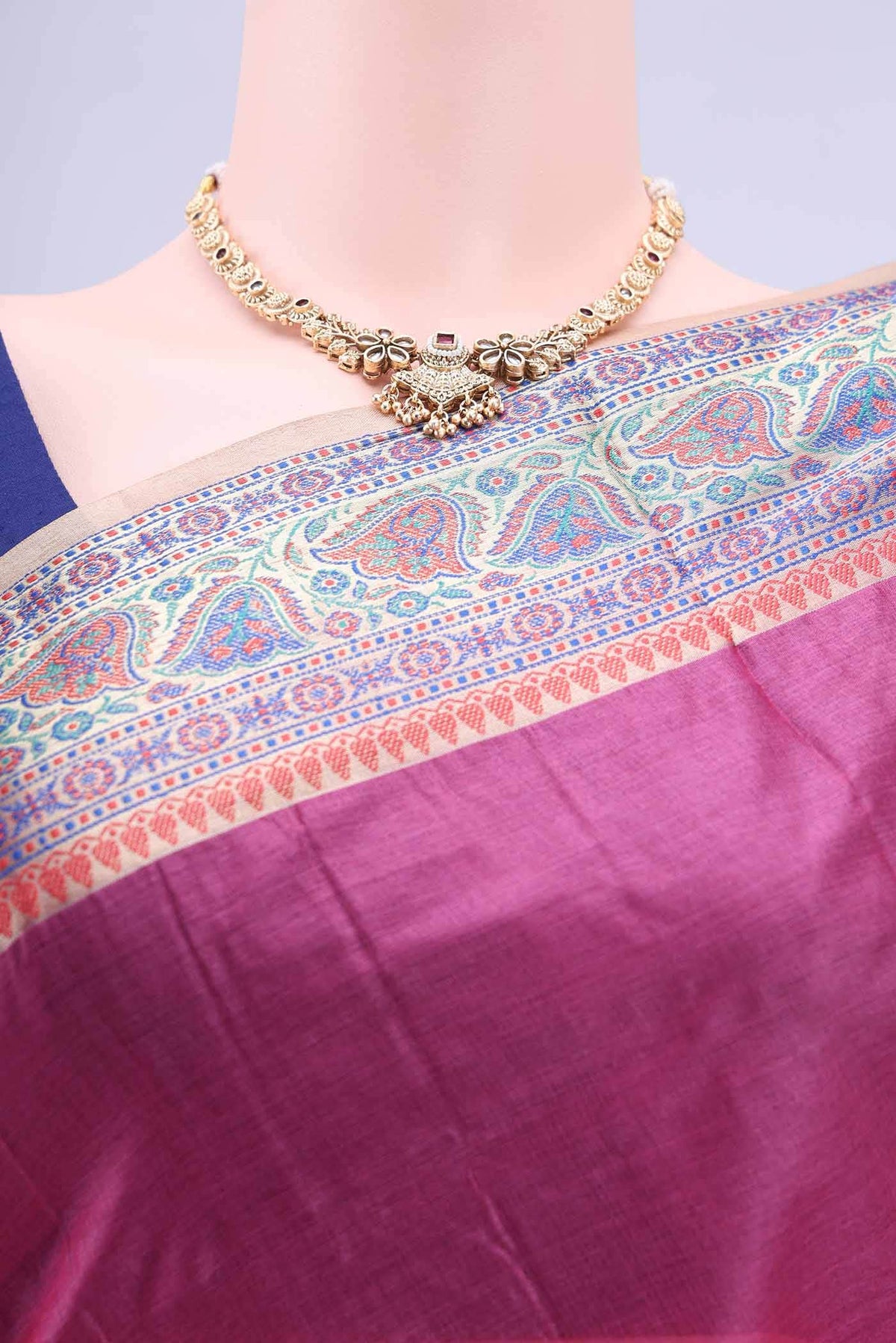 Rani Pink Banarasi Silk Saree