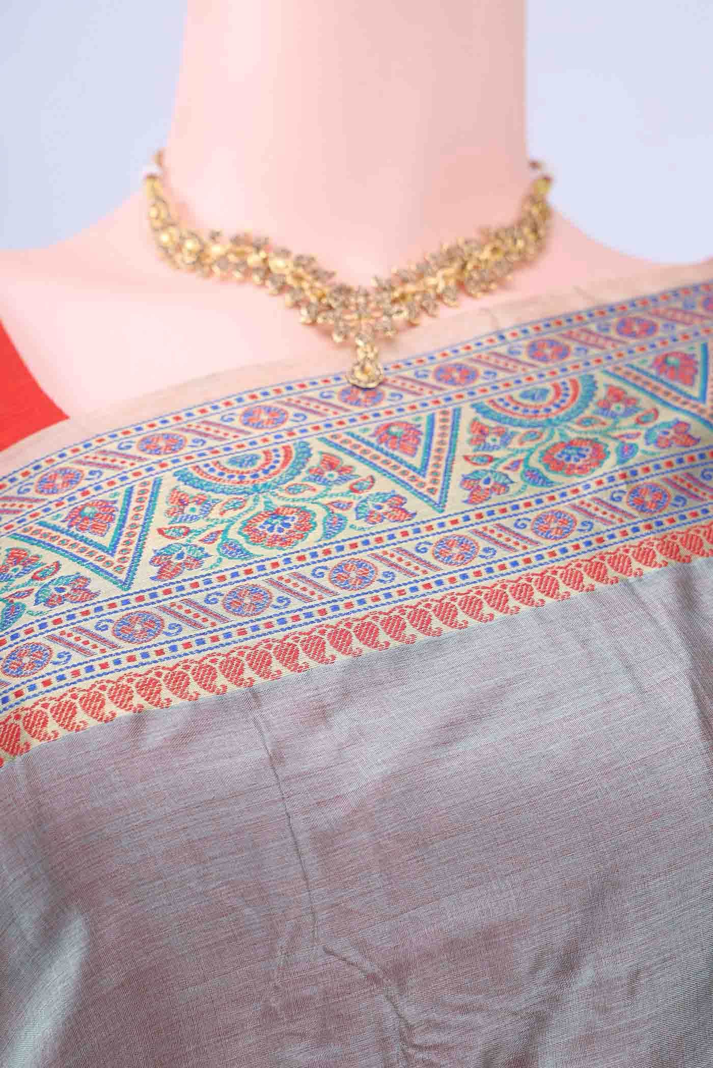 Maya Blue Banarasi Silk Saree