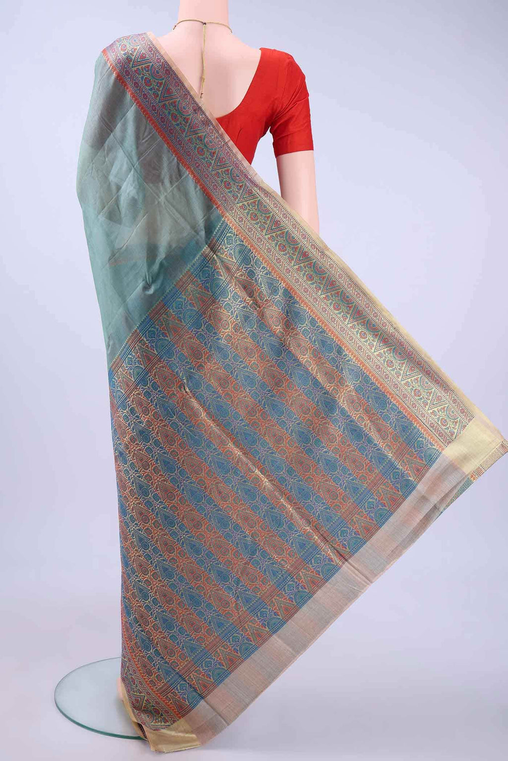 Maya Blue Banarasi Silk Saree