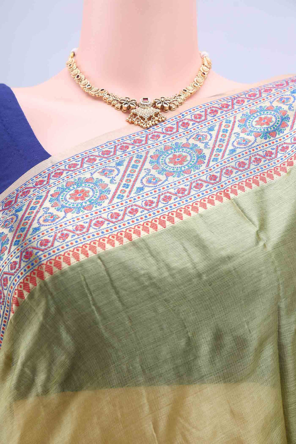 Light Green Banarasi Silk Saree