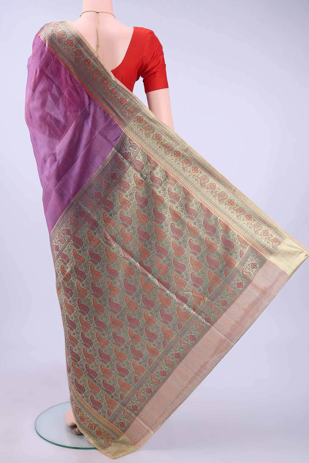 Lavender Banarasi Silk Saree
