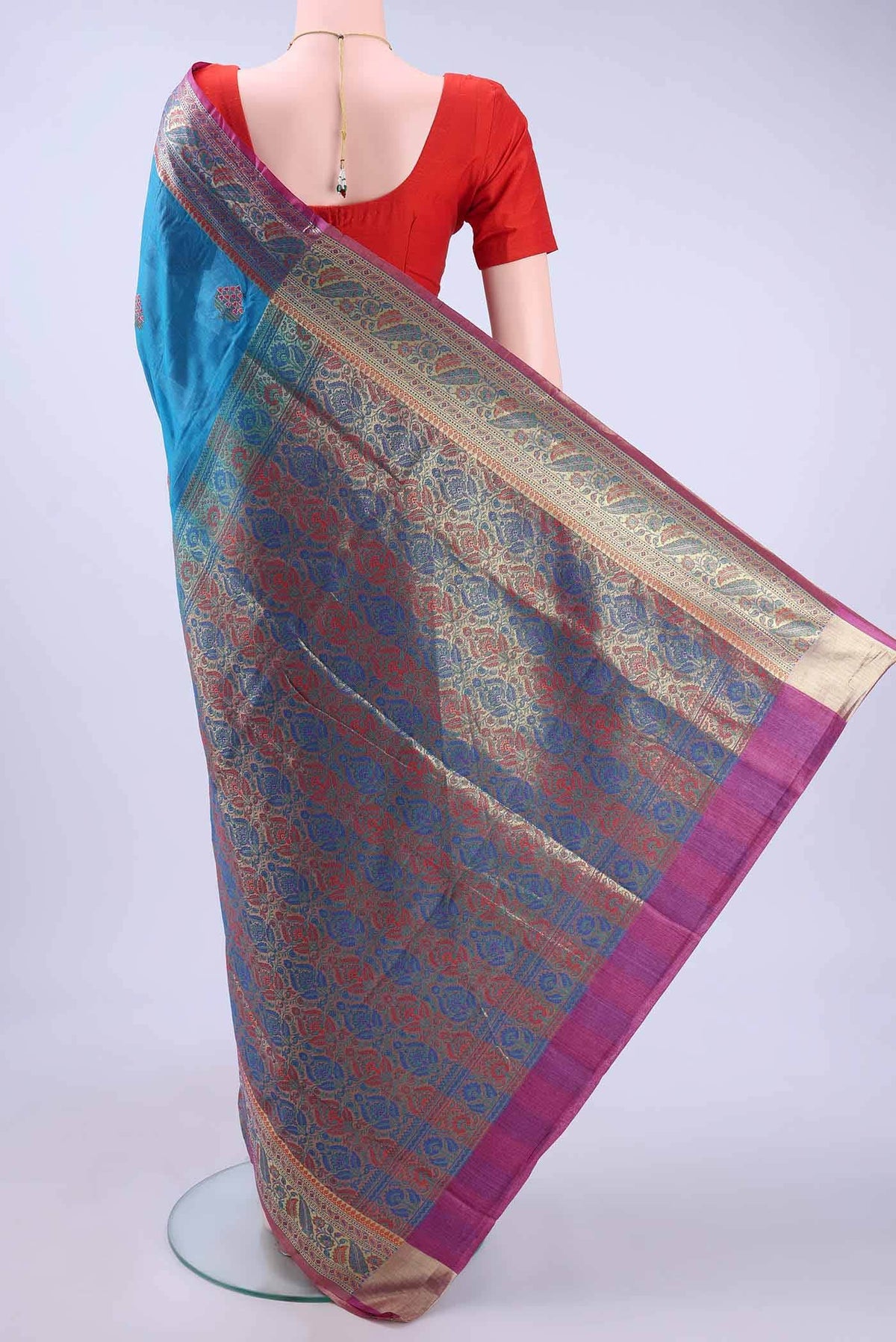 Blue Banarasi Silk Saree