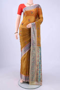 Golden Banarasi Silk Saree