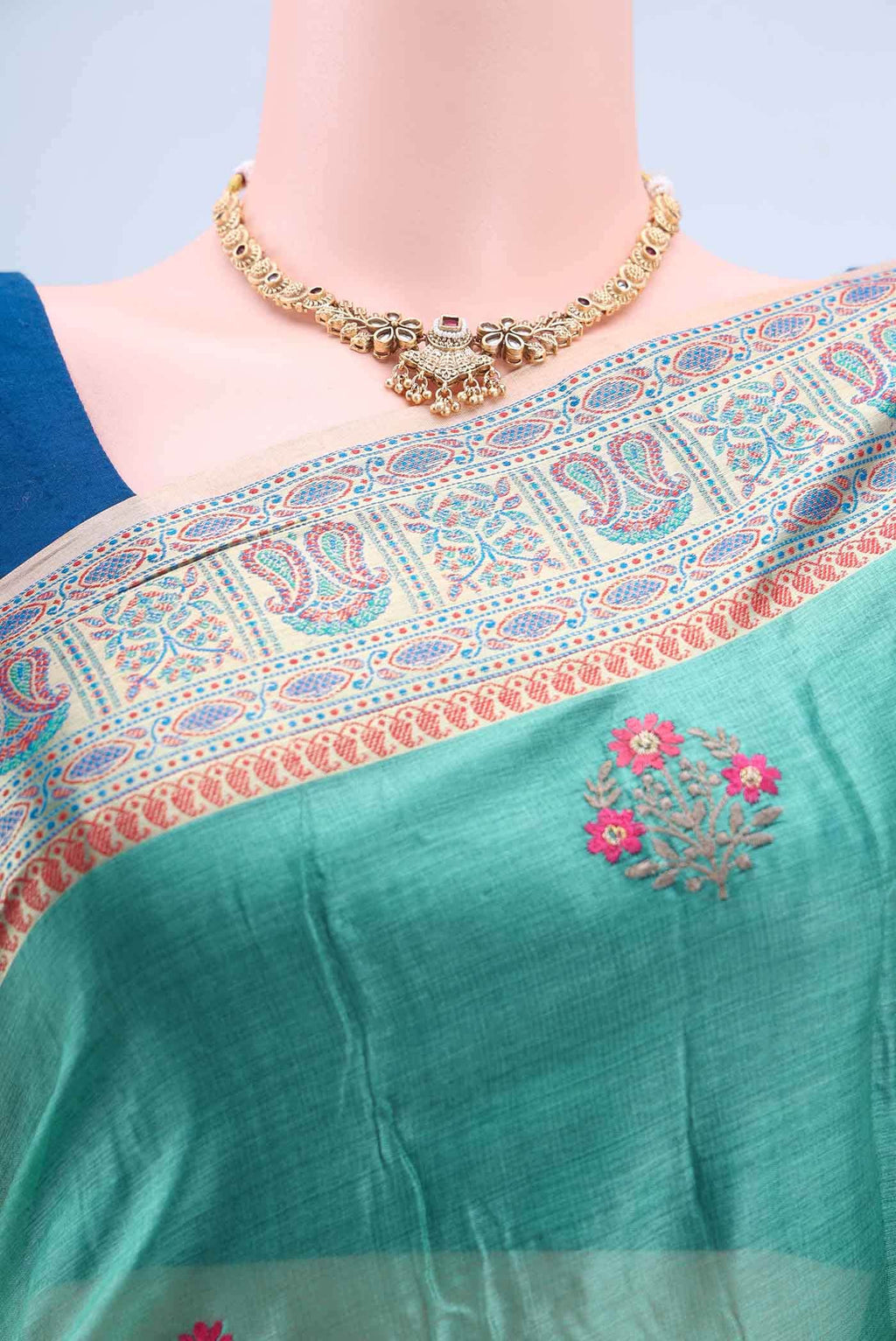 Pista Green Banarasi Silk Saree