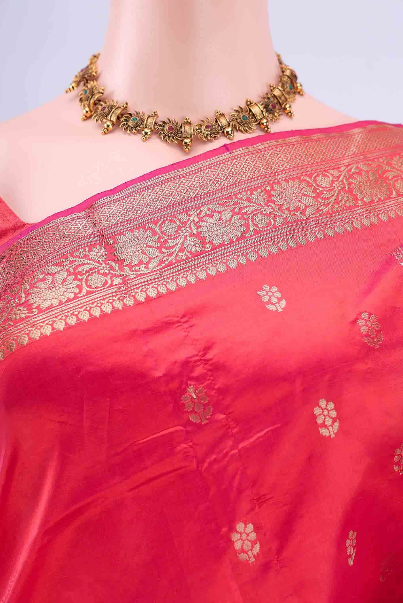 Imperial Pink Banarasi Katan Silk Saree