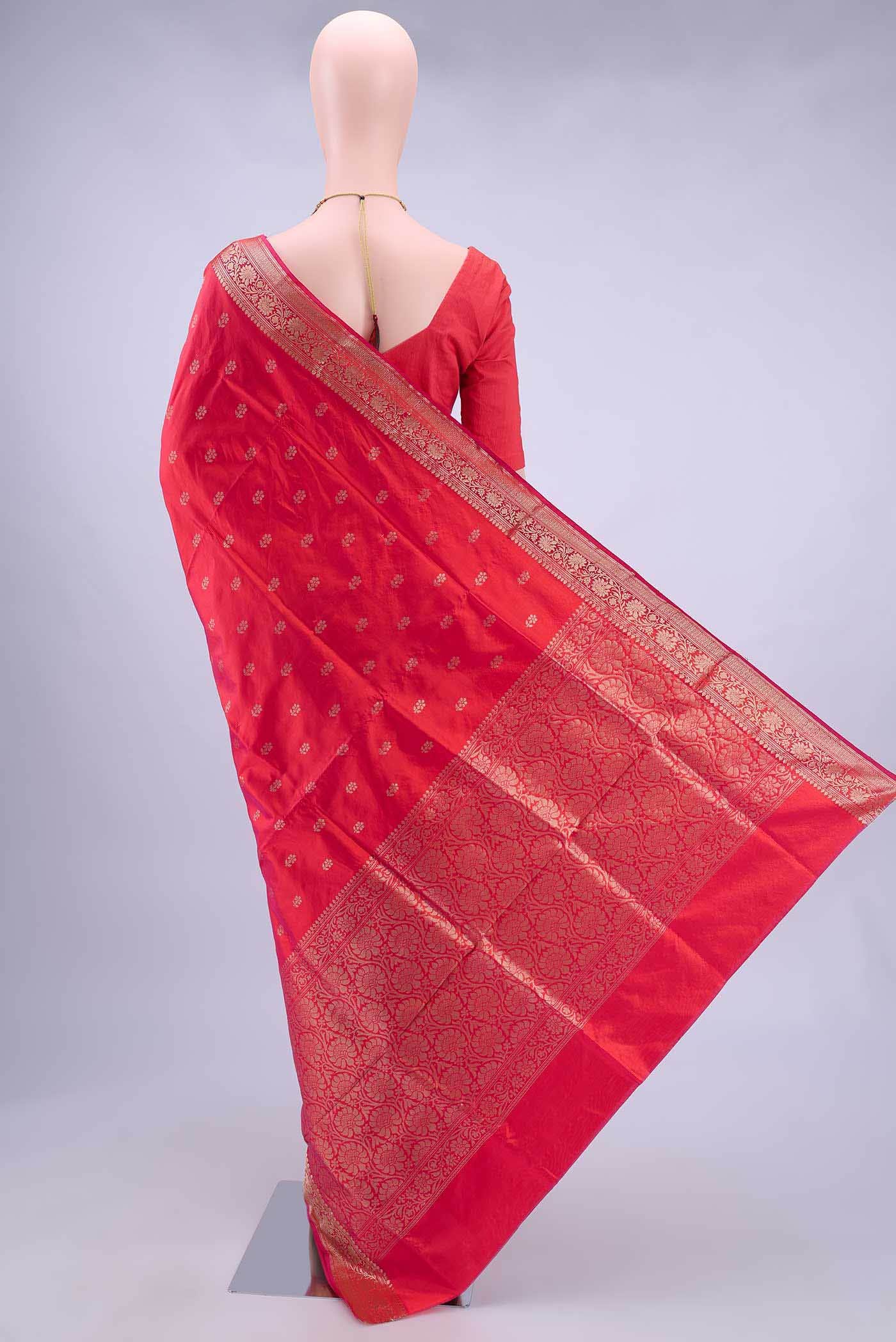 Imperial Pink Banarasi Katan Silk Saree
