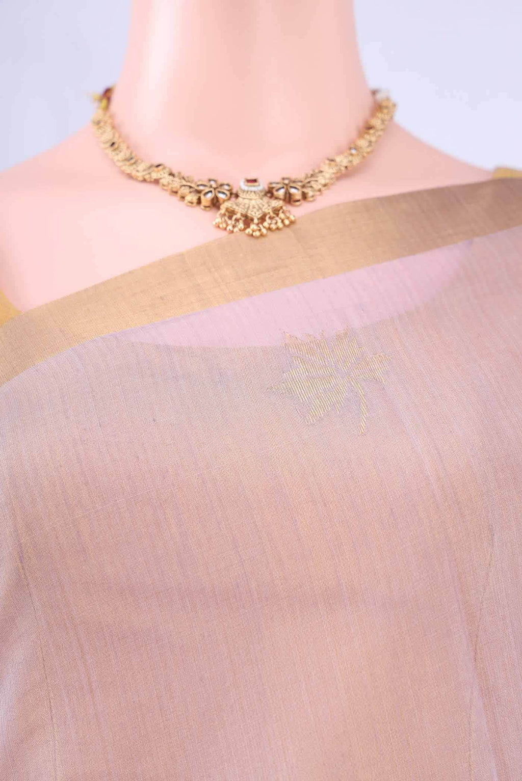 Lilac Chanderi Silk Saree