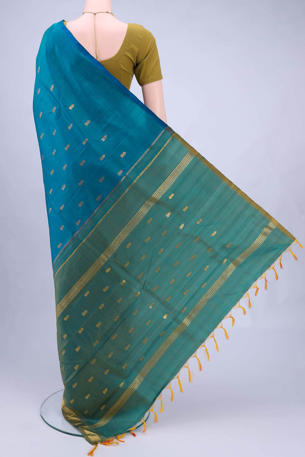 Blue Kanchipuram Silk Saree