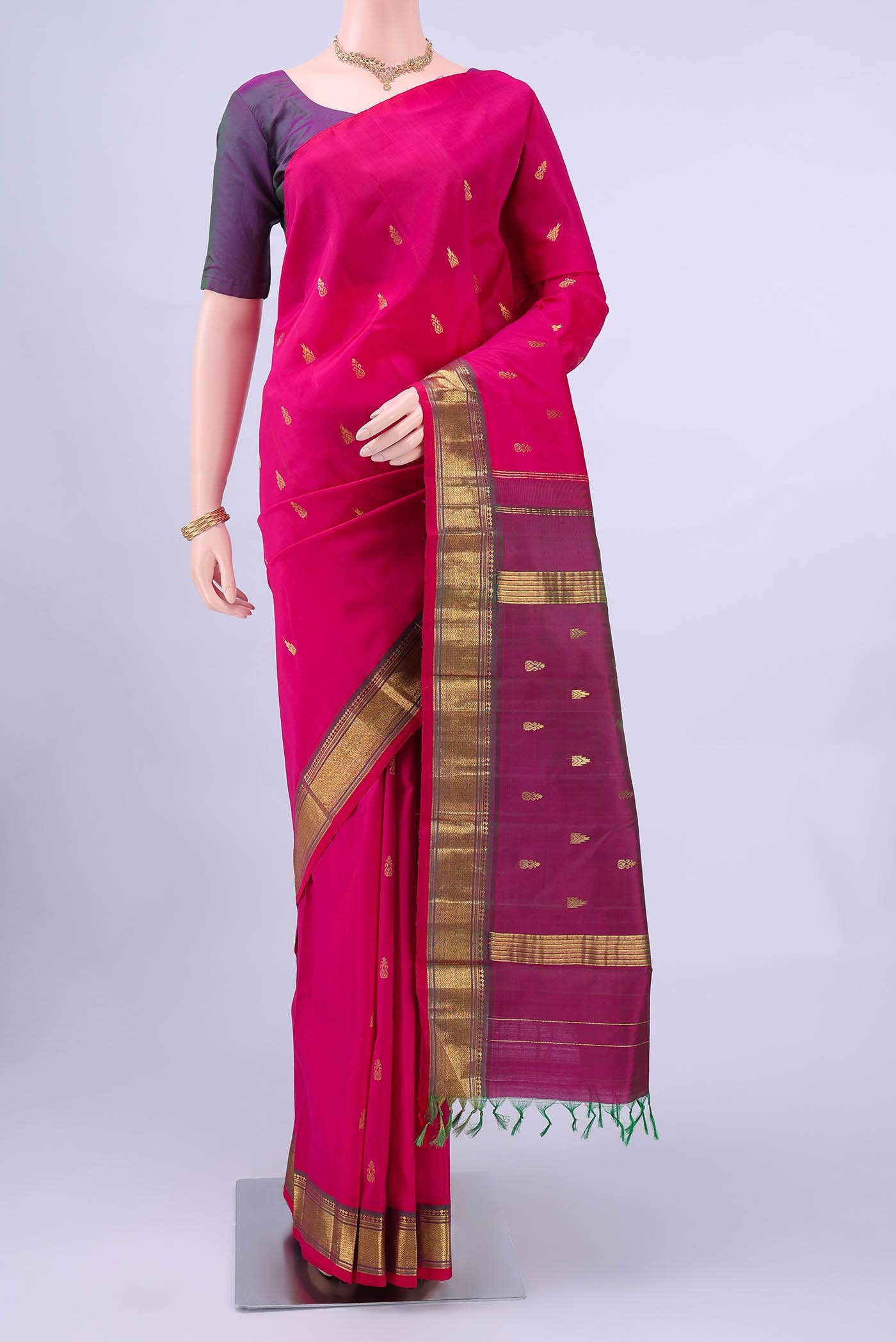 Imperial Pink Kanchipuram Silk Saree