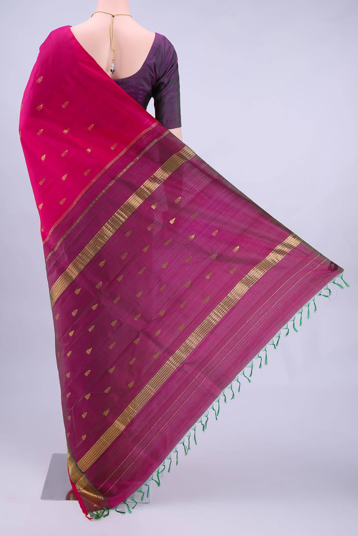 Imperial Pink Kanchipuram Silk Saree