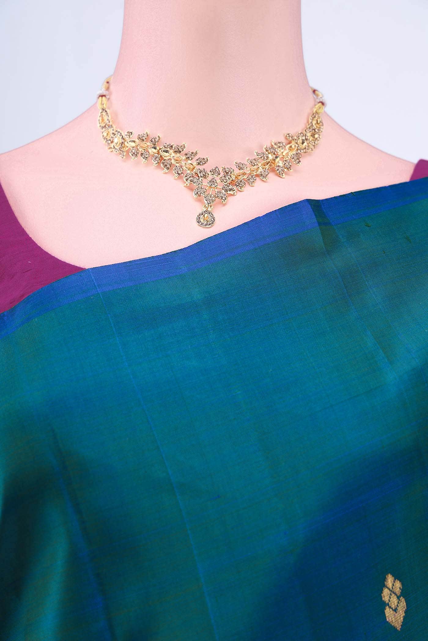 Blue Kanchipuram Silk Saree