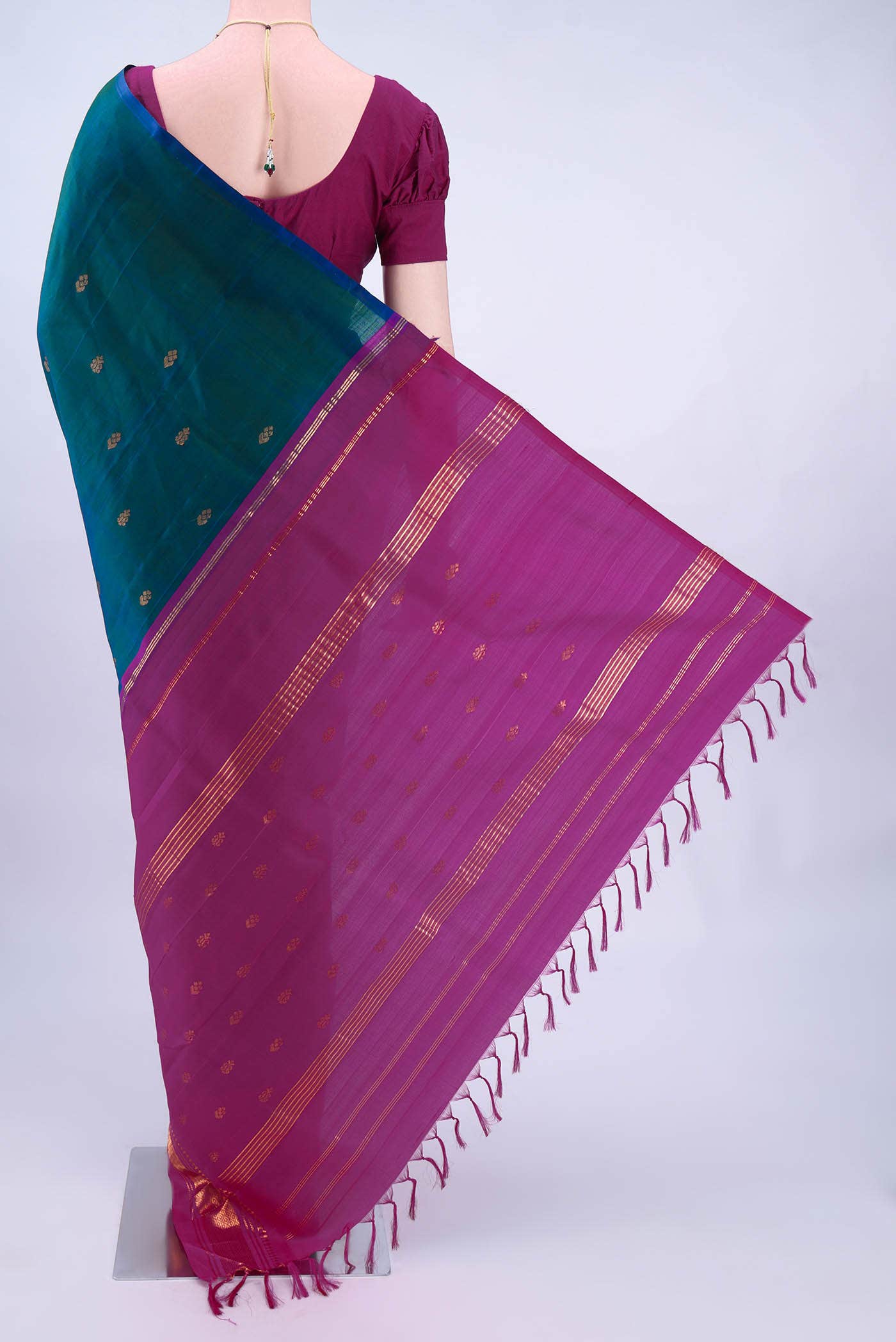 Blue Kanchipuram Silk Saree