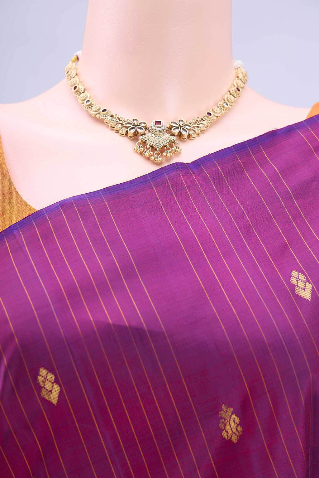 Magenta Kanchipuram Silk Saree