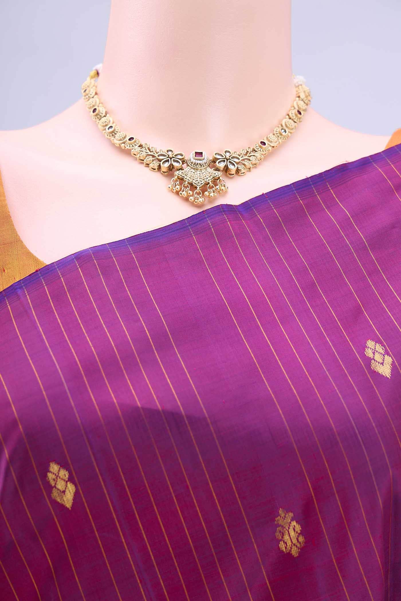 Magenta Kanchipuram Silk Saree