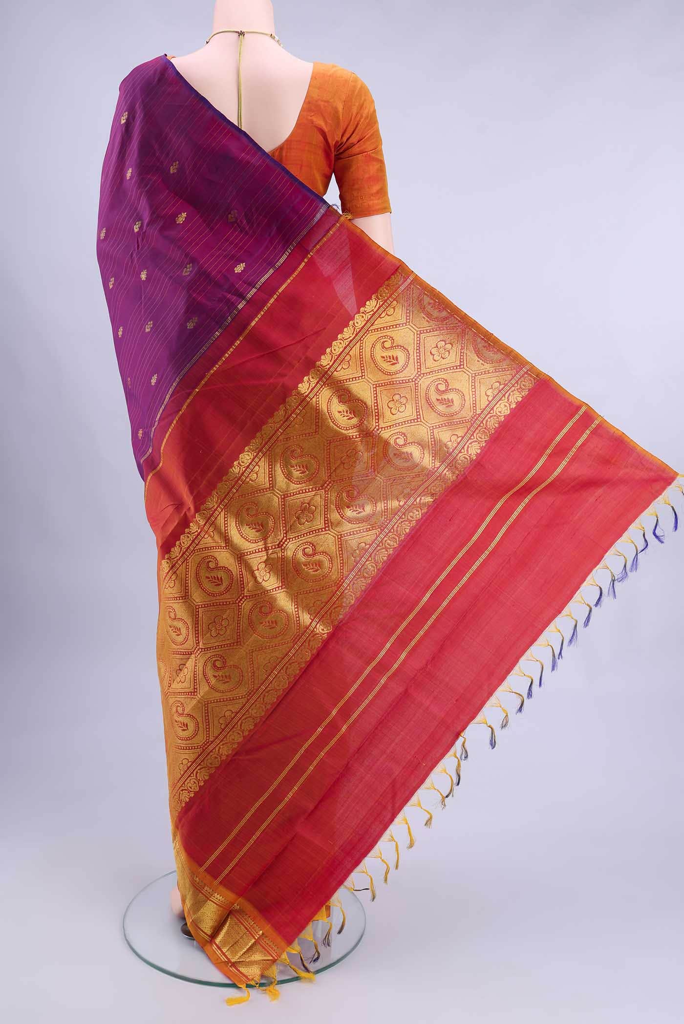 Magenta Kanchipuram Silk Saree