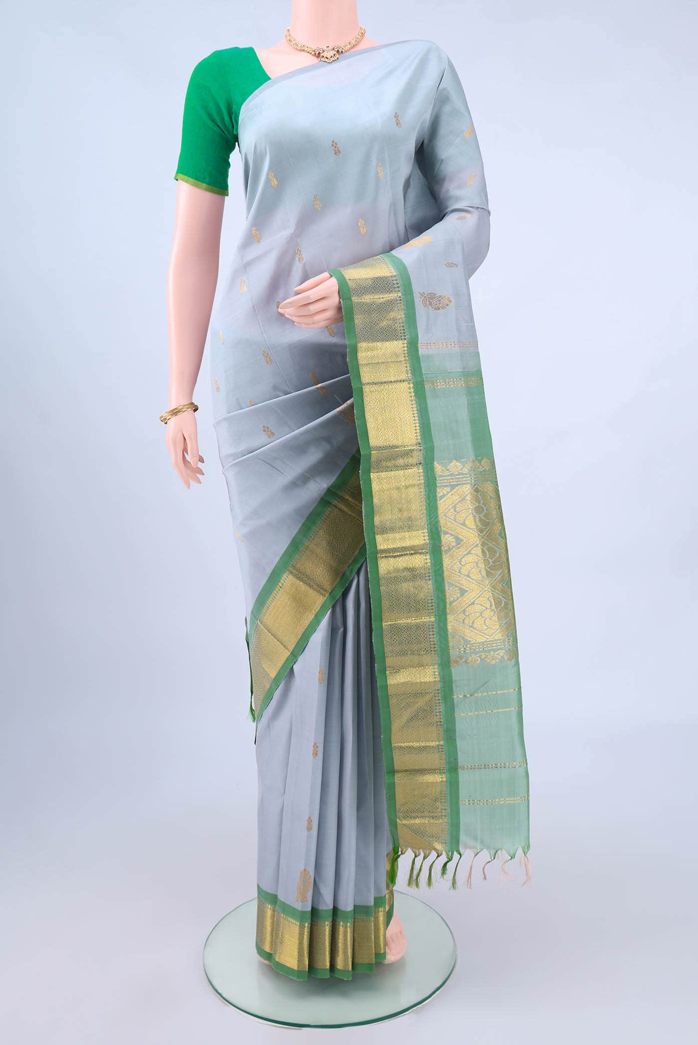 no Dual Tone Kanchipuram Silk Saree