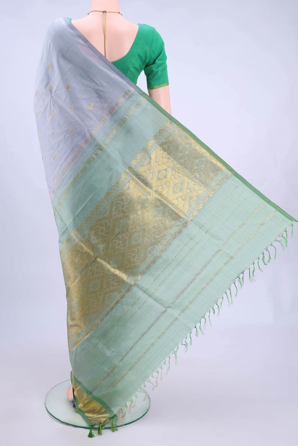 no Dual Tone Kanchipuram Silk Saree
