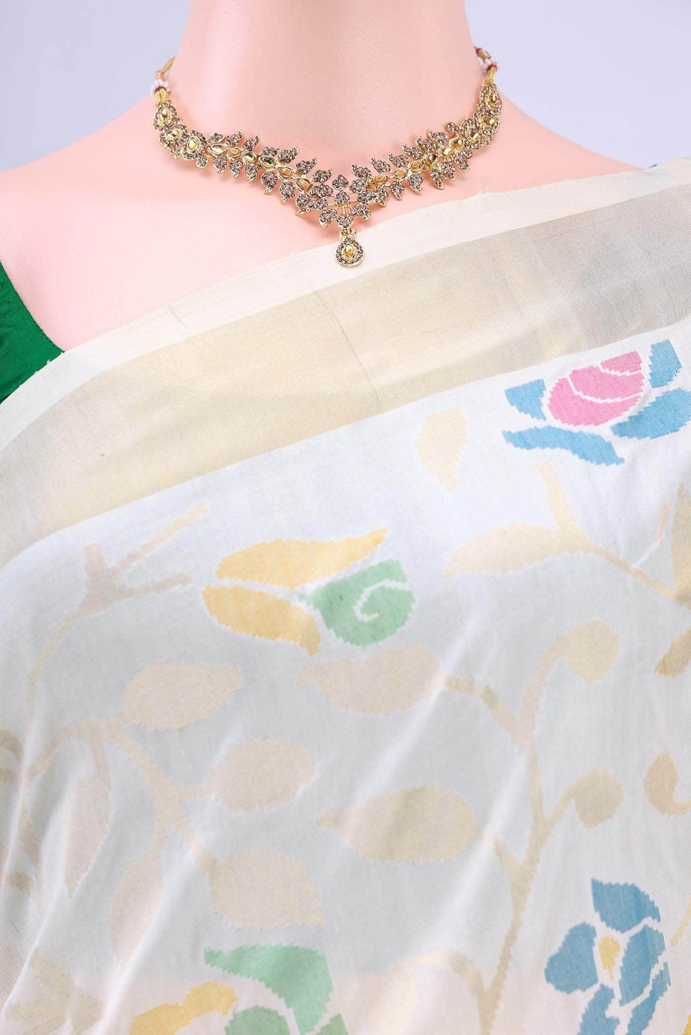 Pure Silk Pure Zari Off White Uppada Saree