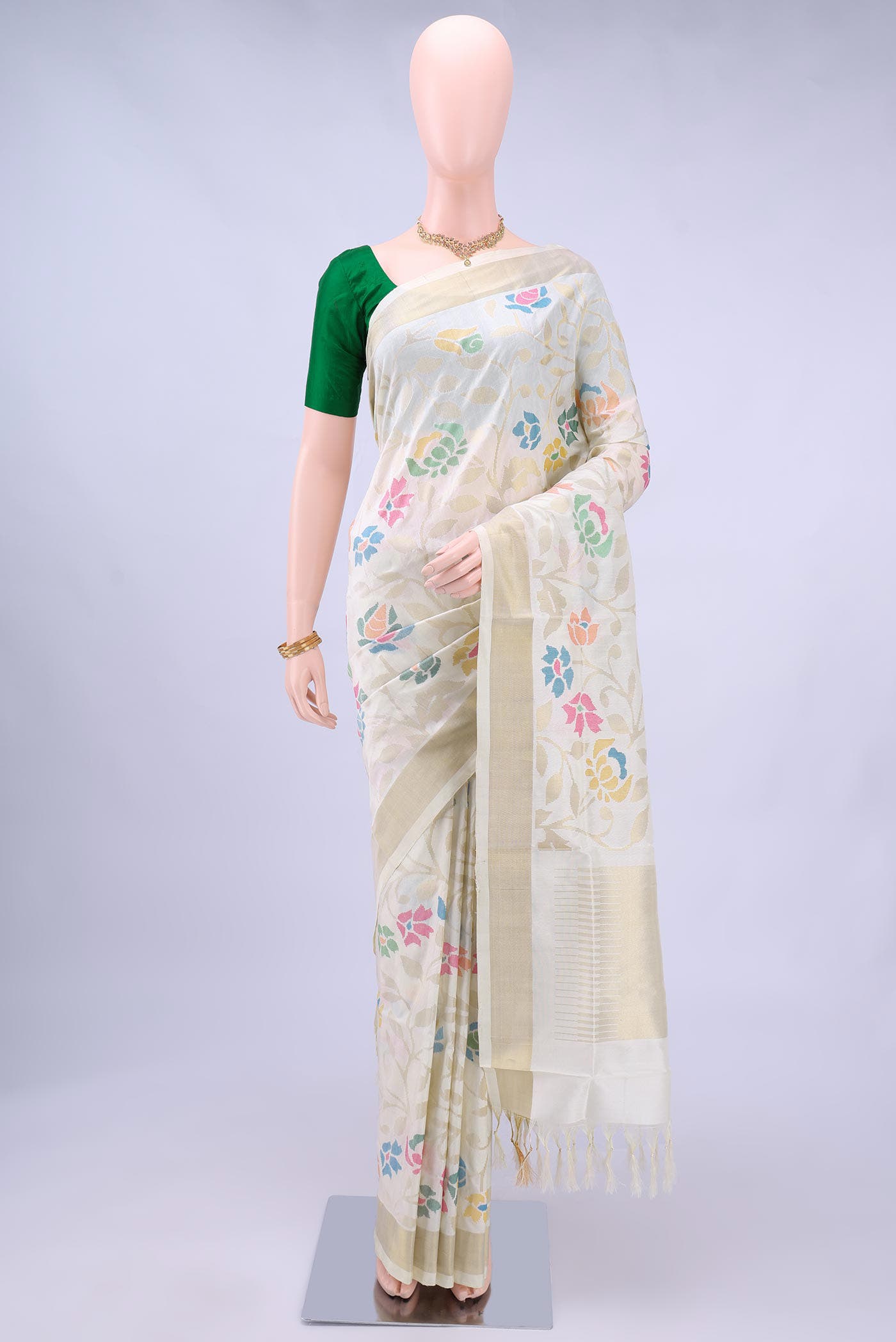 Pure Silk Pure Zari Off White Uppada Saree
