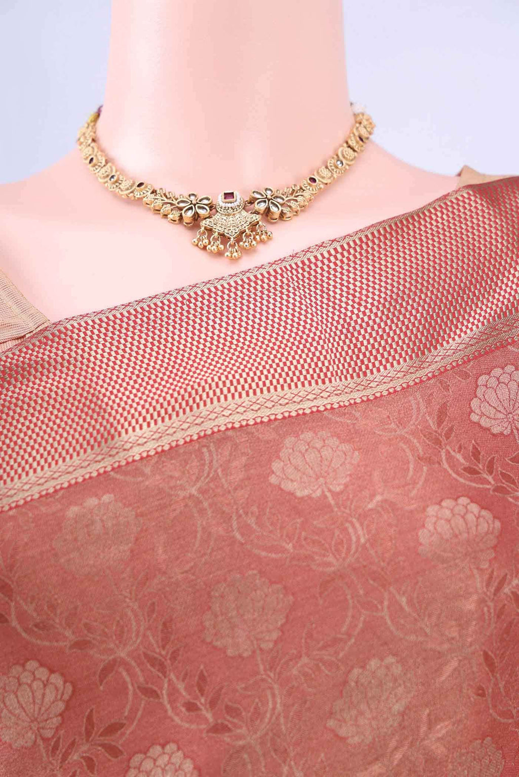 Coral Mysore Crepe Saree