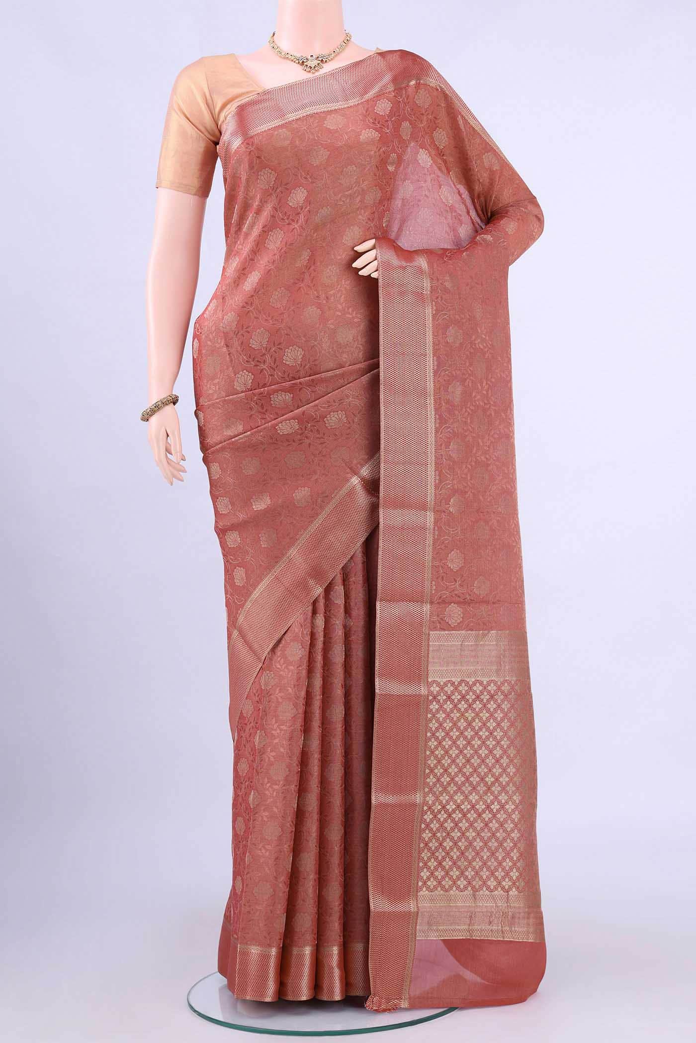 Coral Mysore Crepe Saree
