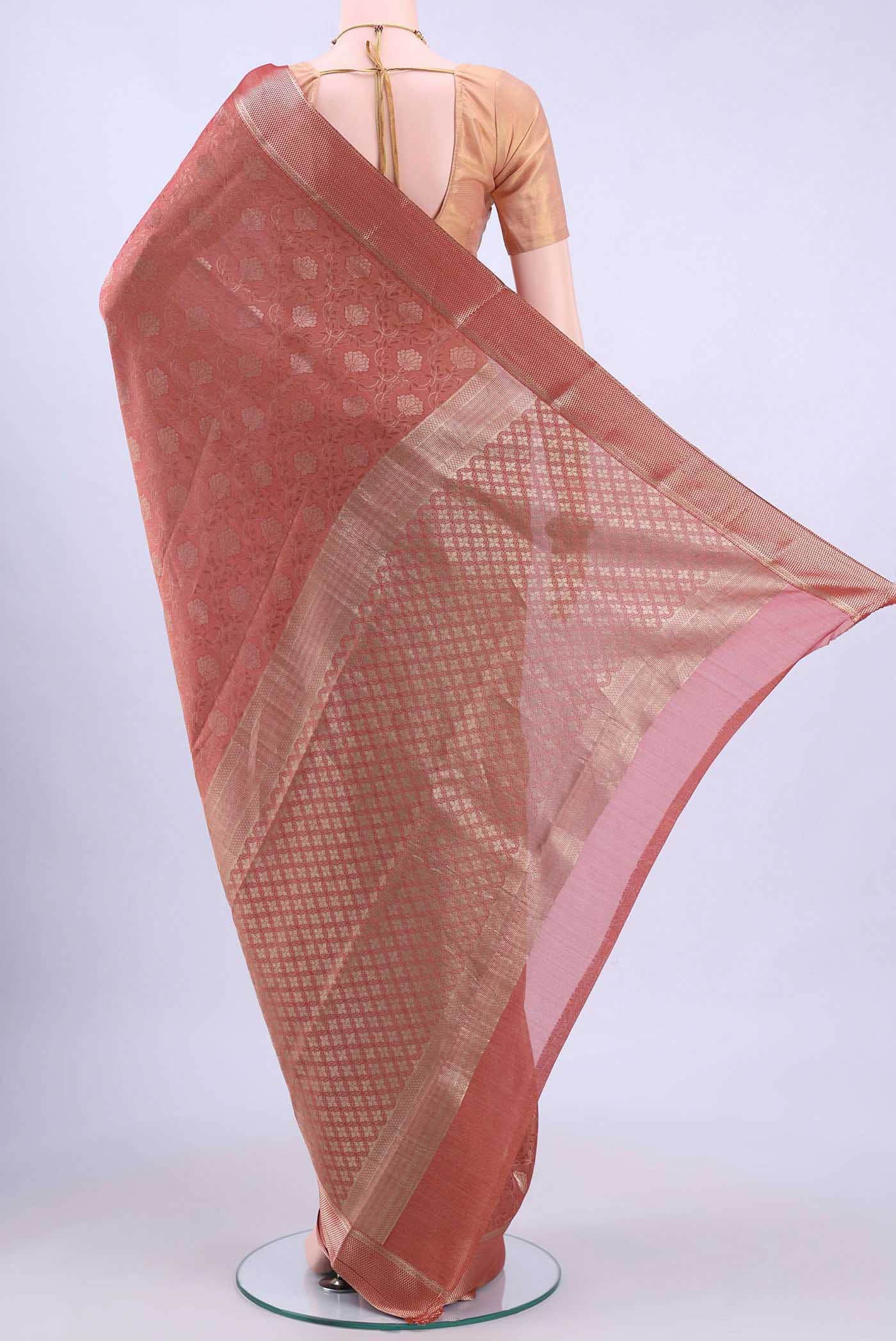 Coral Mysore Crepe Saree