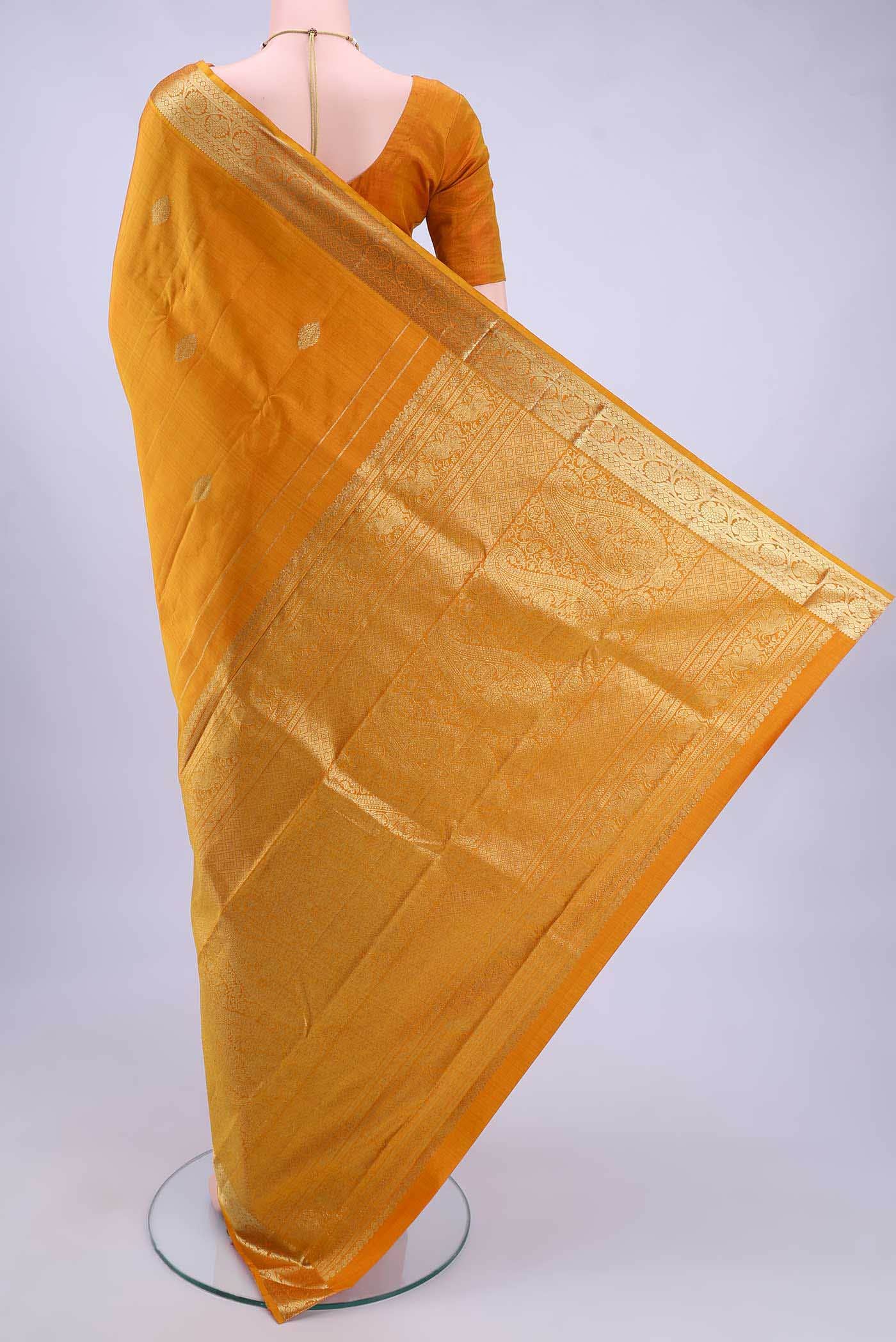 Mustard Kanchipuram Saree