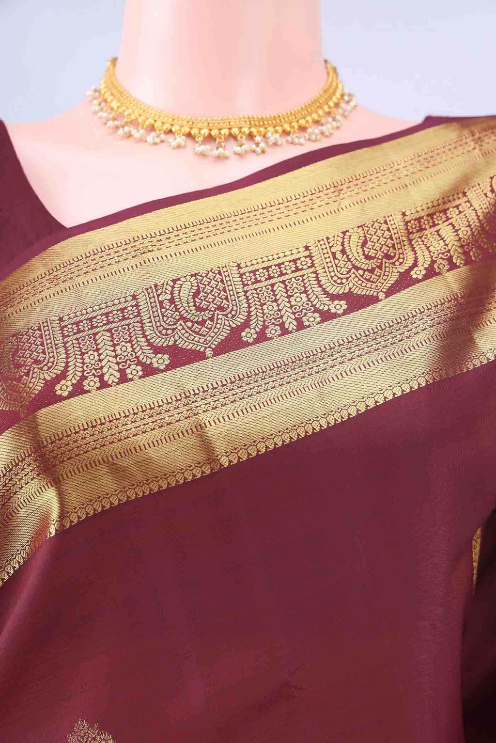 Maroon Kanchipuram Saree