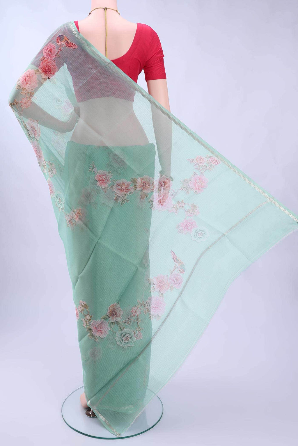 Light Green Kota Silk Saree