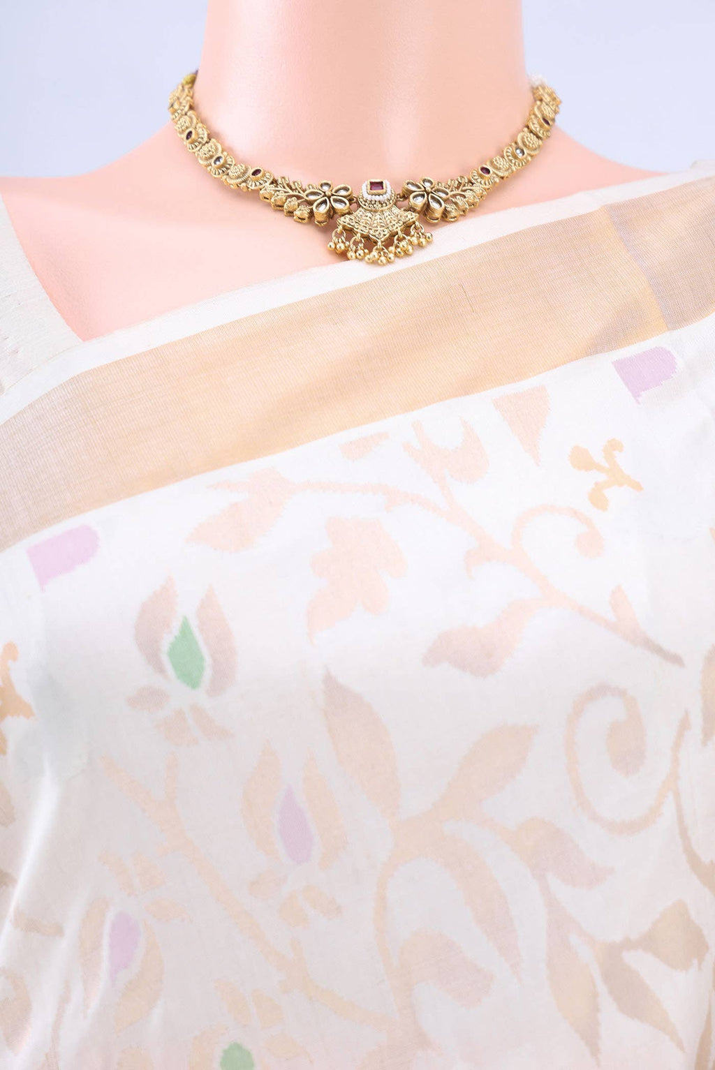 Pure Silk Pure Zari Off White Uppada Saree
