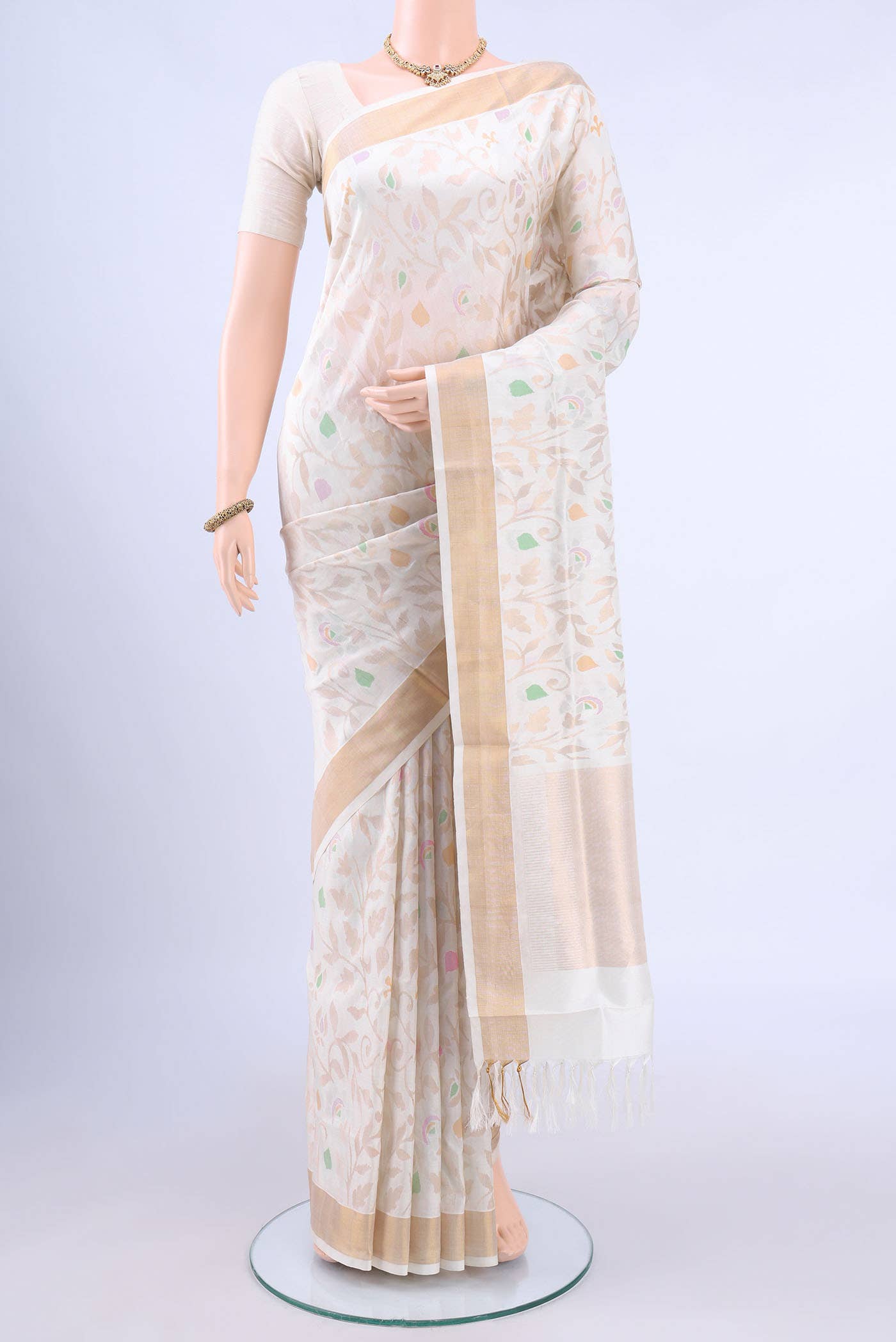 Pure Silk Pure Zari Off White Uppada Saree