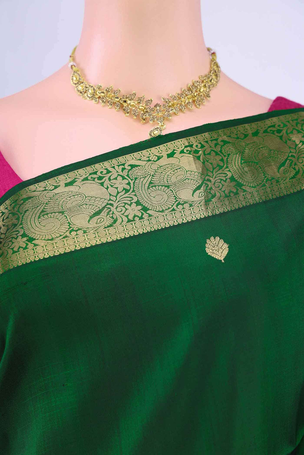 Bottle Green Soft Silk Saree