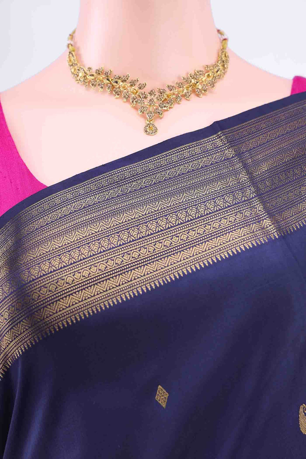Navy Blue Soft Silk Saree