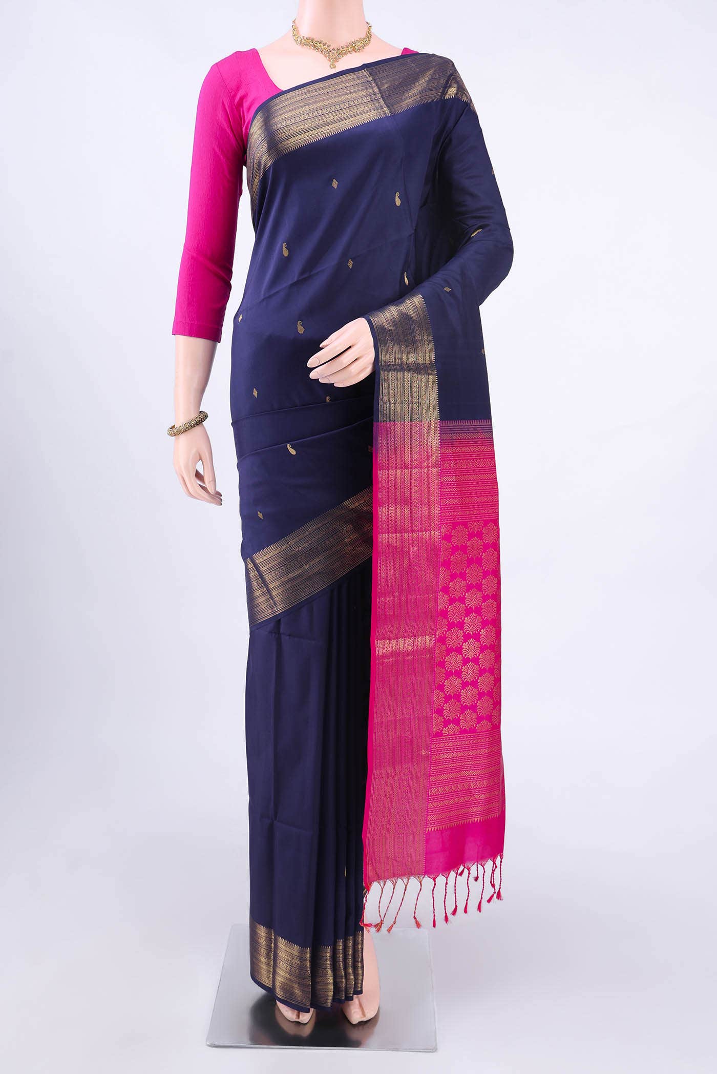 Navy Blue Soft Silk Saree