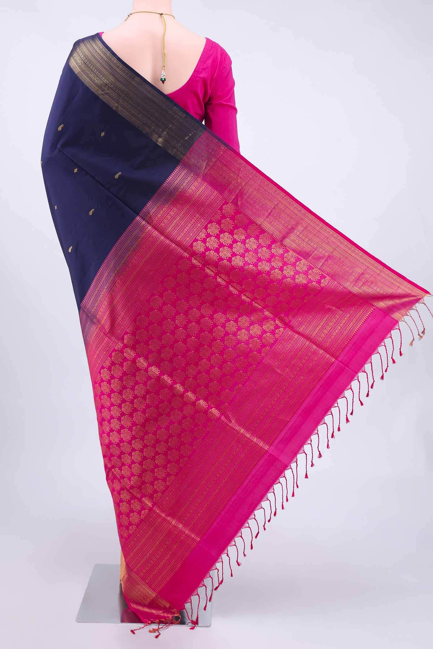 Navy Blue Soft Silk Saree