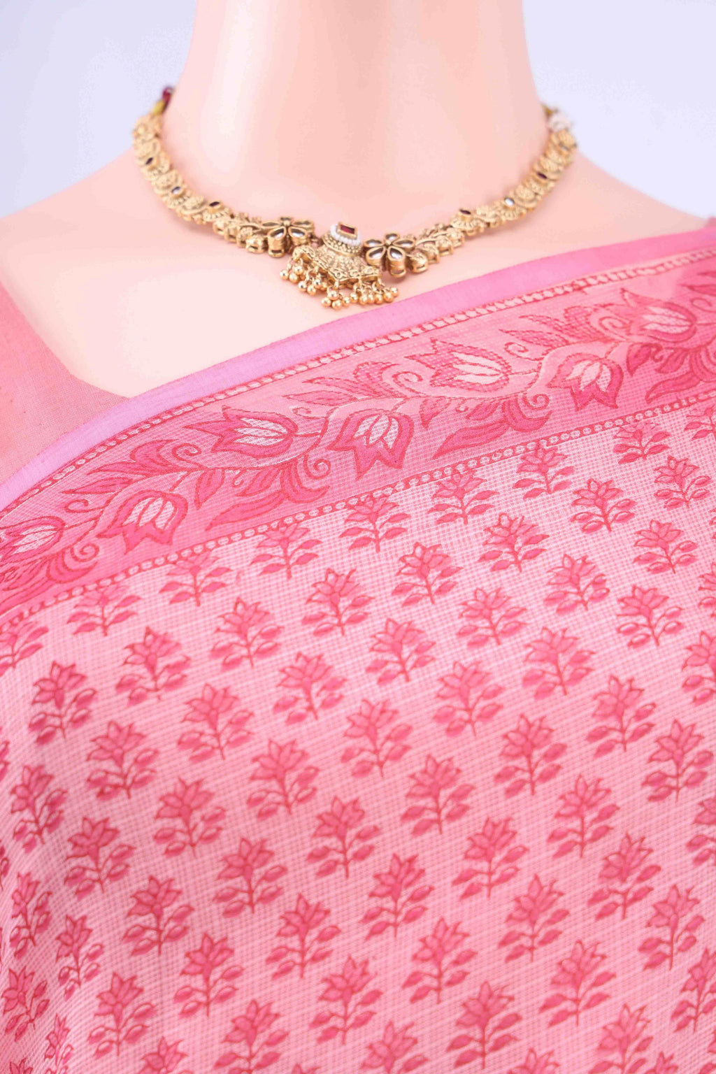 Coral Kota Silk Saree