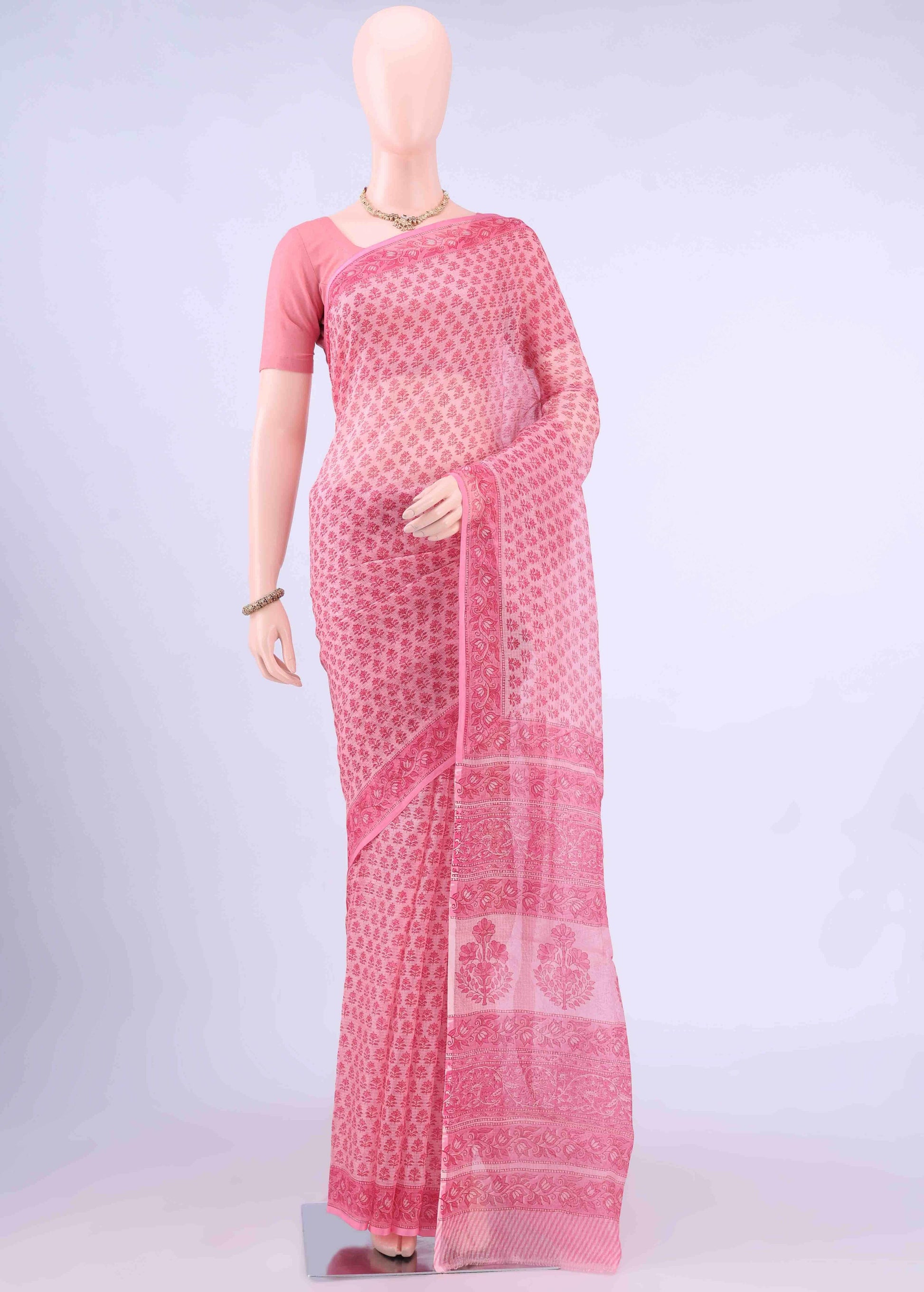 Coral Kota Silk Saree