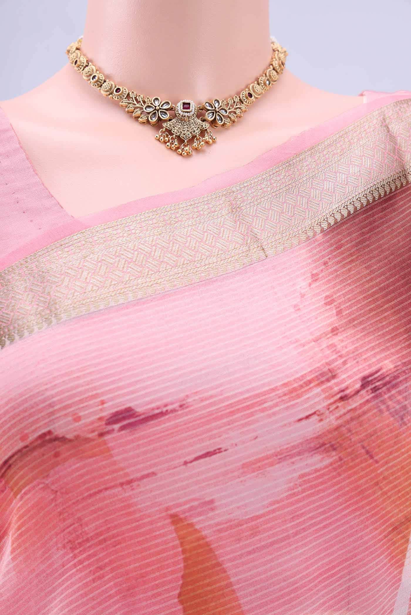 Multi Organza Silk Saree