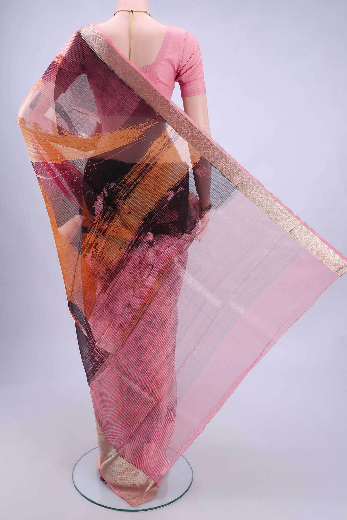 Multi Organza Silk Saree