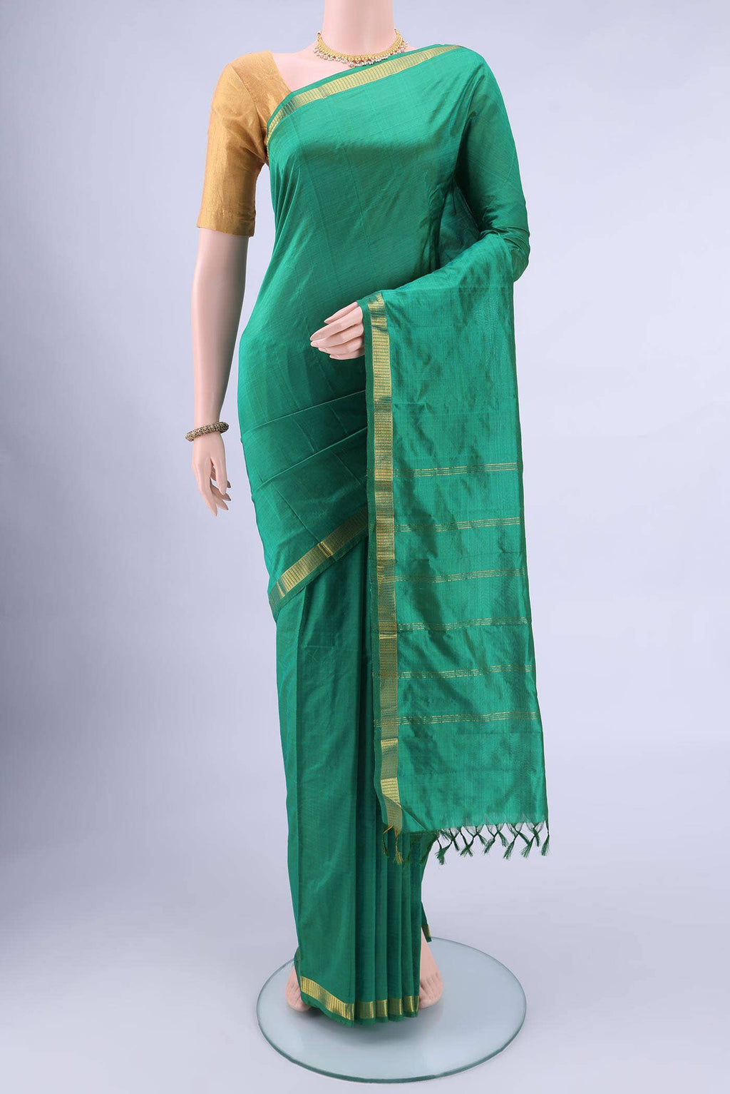 Green Kanchipuram Saree