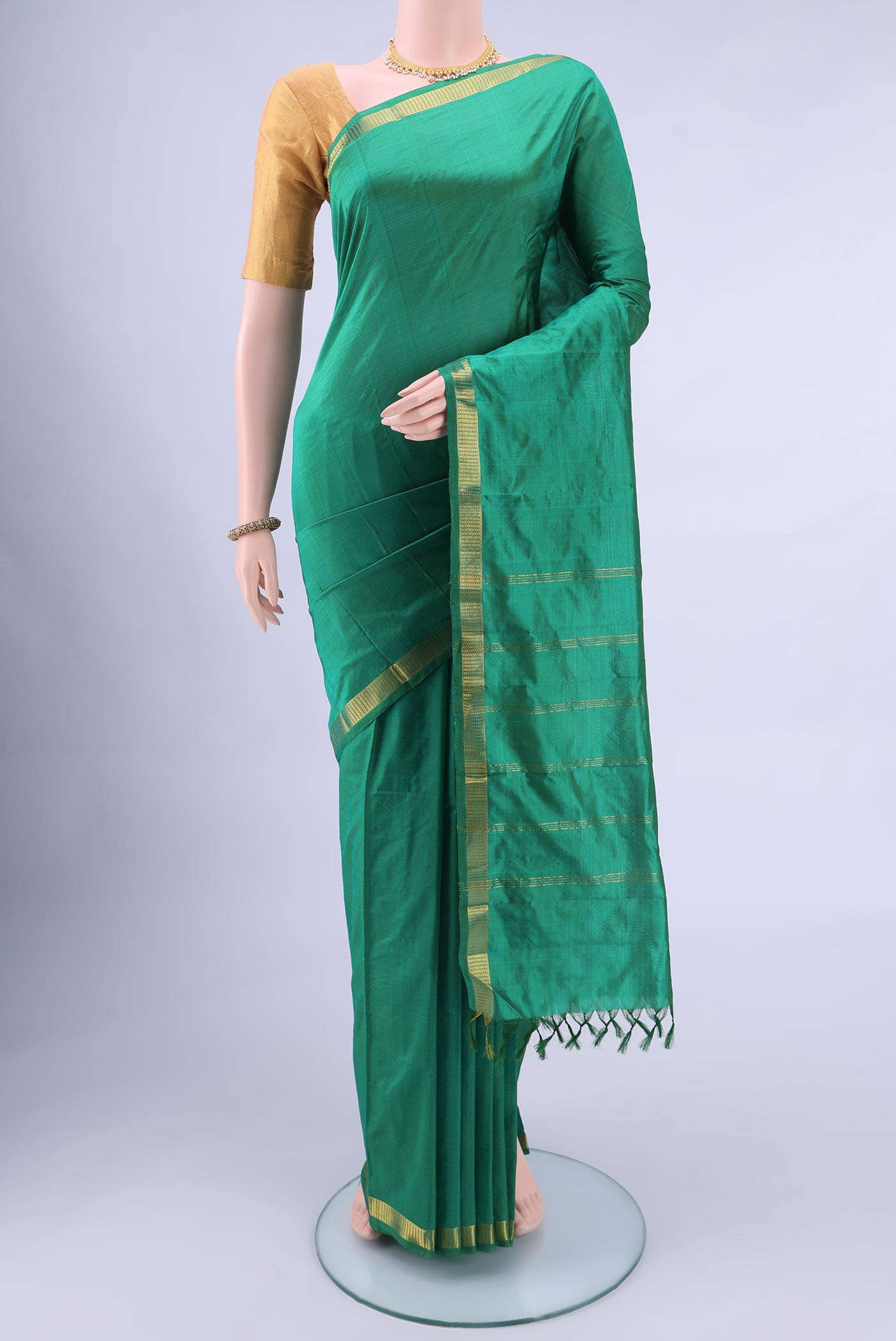 Green Kanchipuram Saree
