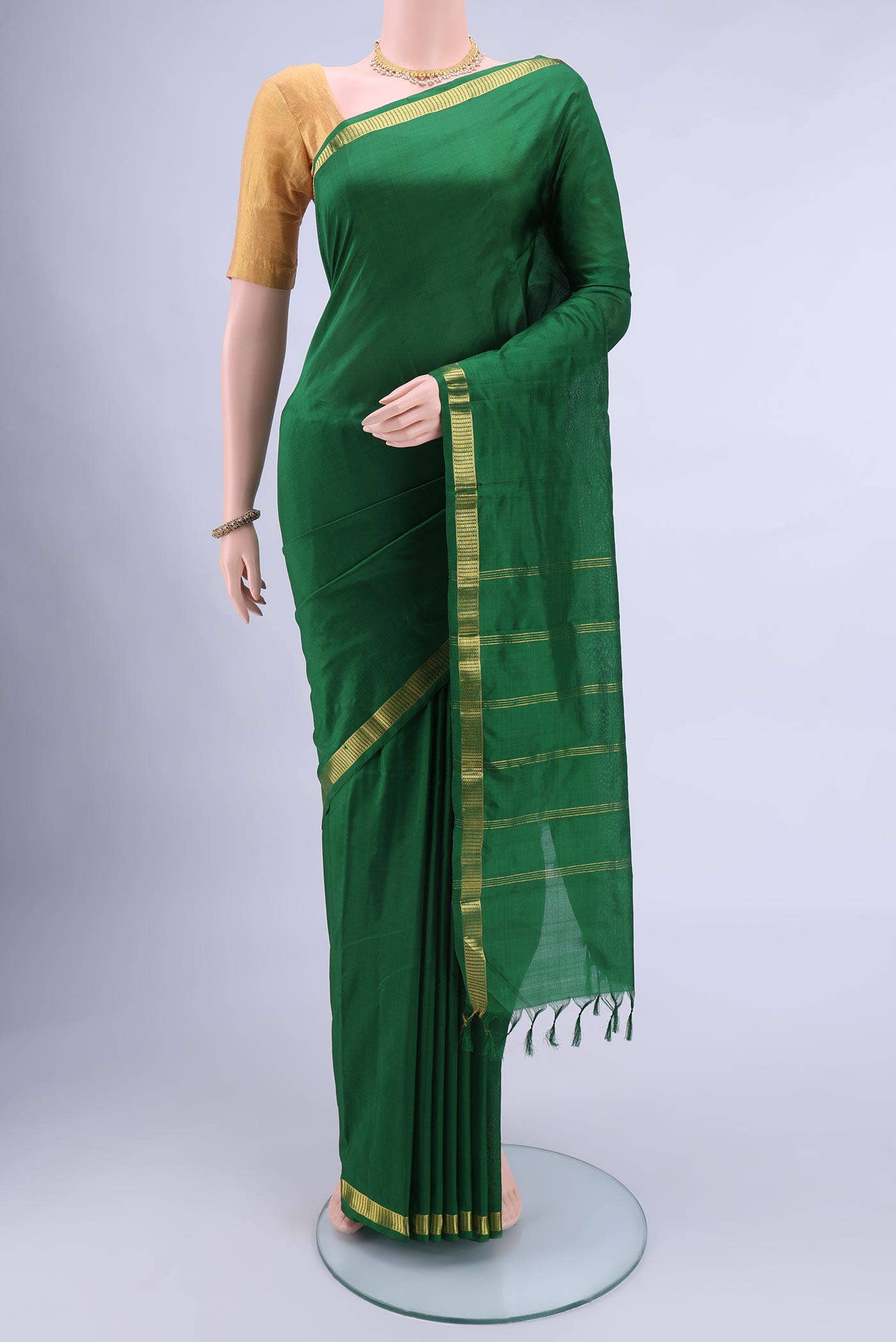 Green Kanchipuram Saree