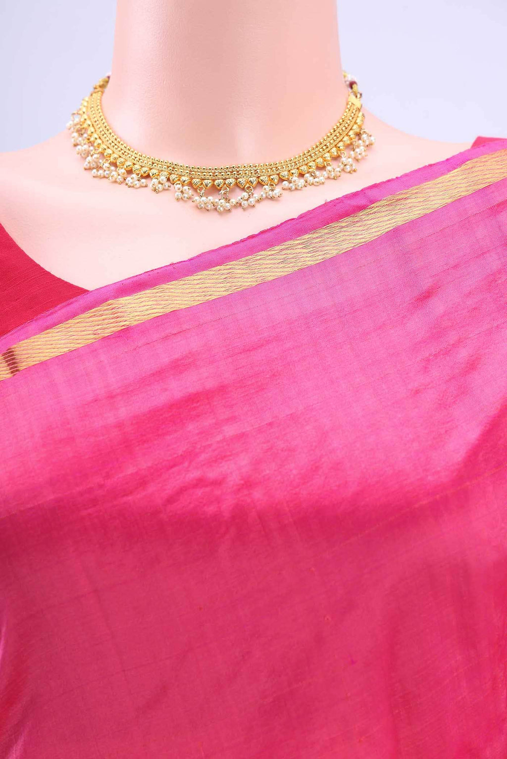 Imperial Pink Dual Tone Kanchipuram Silk Saree