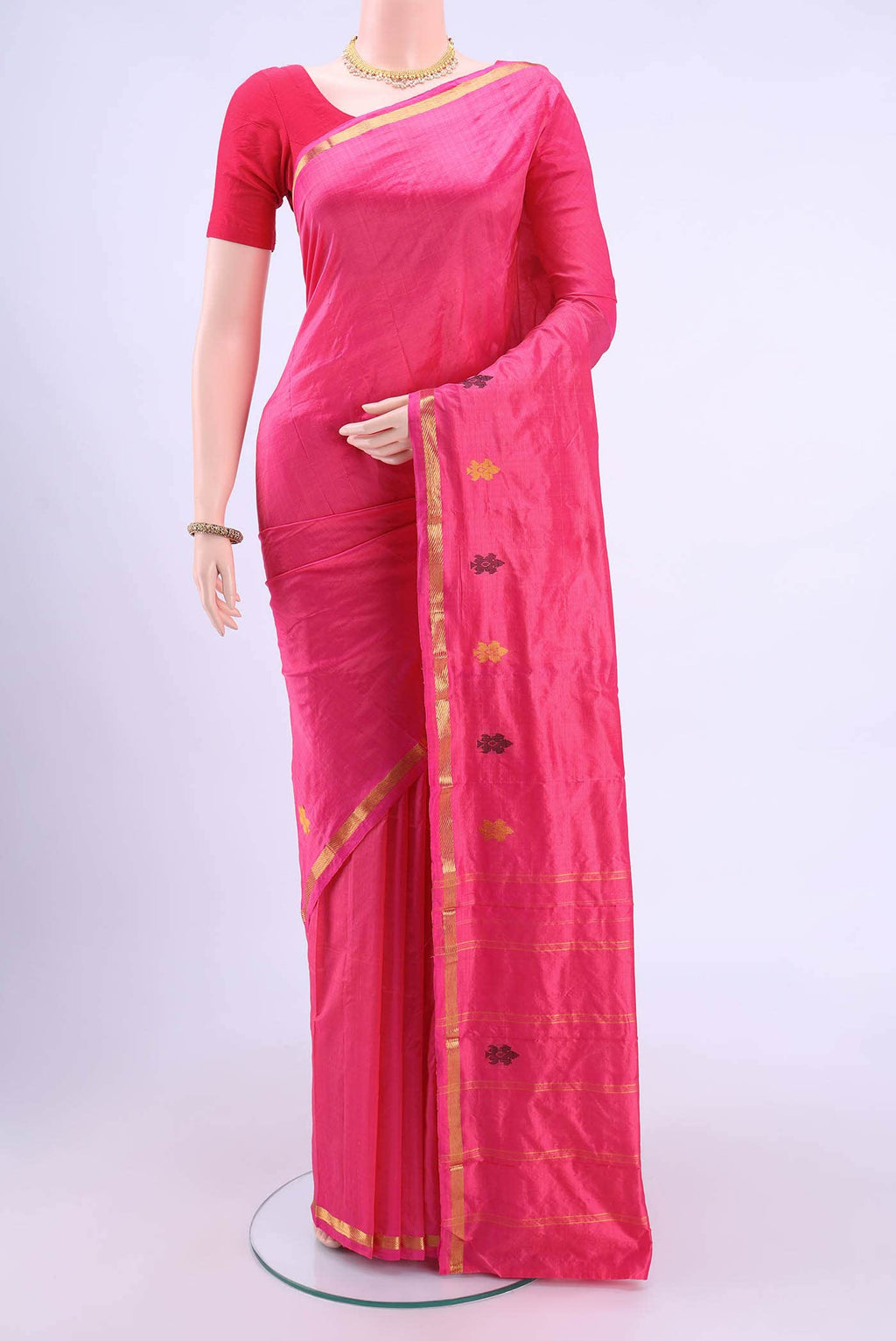 Imperial Pink Dual Tone Kanchipuram Silk Saree