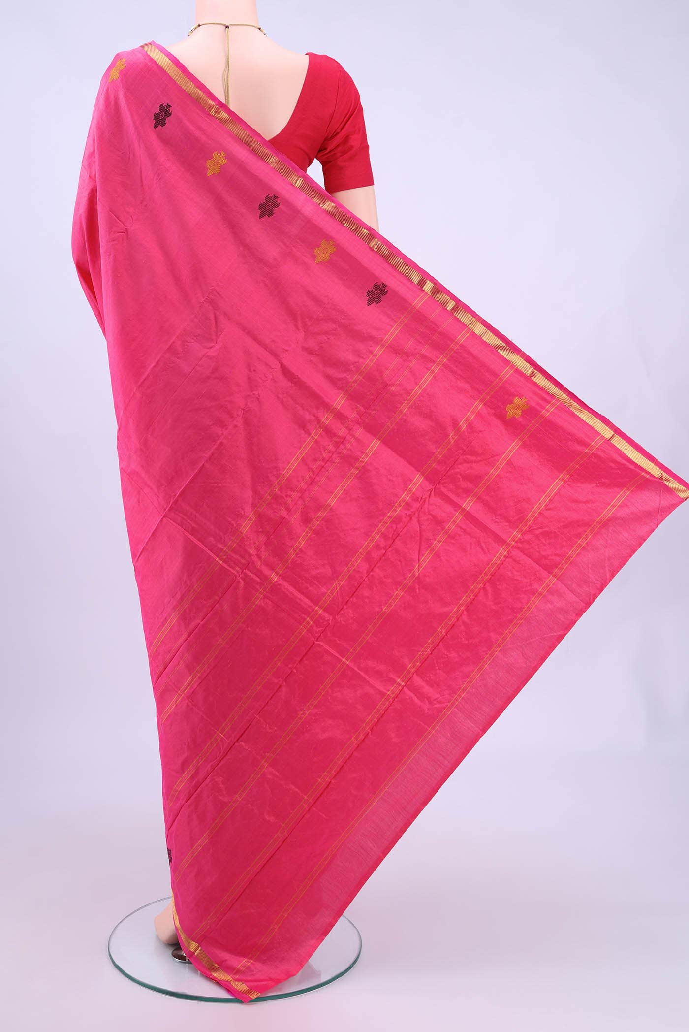 Imperial Pink Dual Tone Kanchipuram Silk Saree
