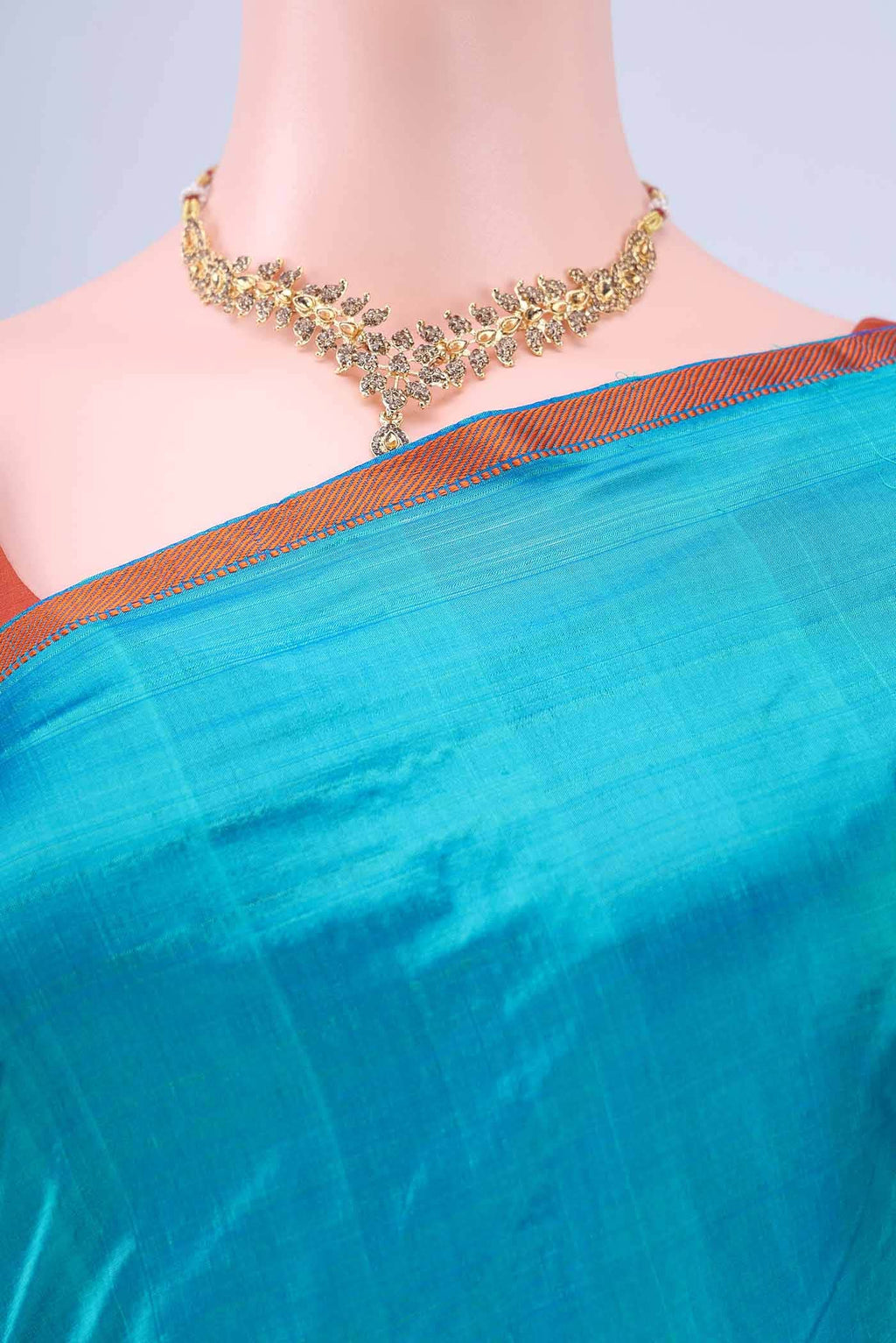 Dark Blue Kanchipuram Silk Saree